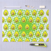 ヴィンテージスタイルアボカドスケッチ包装紙シート 薄葉紙 (クラフト)