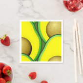 ヴィンテージスタイルアボカドスケッチ スタンダードカクテルナプキン (インサイチュ)