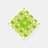 ヴィンテージスタイルアボカドスケッチ スタンダードカクテルナプキン (角)