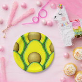 ヴィンテージスタイルアボカドスケッチ ペーパープレート (パーティー)