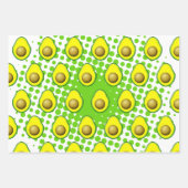 ヴィンテージスタイルアボカドスケッチ ラッピングペーパーシート (正面)