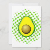 ヴィンテージスタイルアボカドスケッチ 招待状 (裏面)