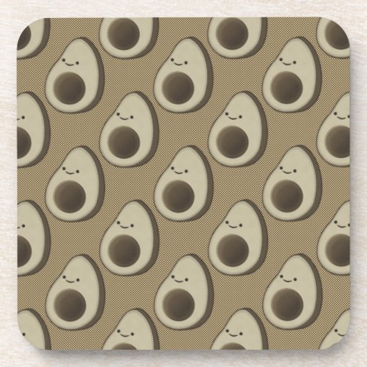 ヴィンテージスタイルアボカドパターン コースター (正面)