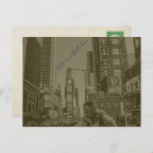 ヴィンテージスタイルアメリカのはがき ポストカード (正面/裏面)