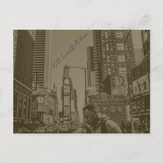 ヴィンテージスタイルアメリカのはがき ポストカード (正面)