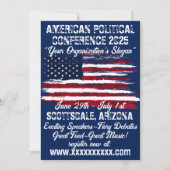 ヴィンテージスタイルアメリカ政治会議 招待状 (正面)
