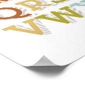 ヴィンテージスタイルアルファベットポスター ポスター (角)