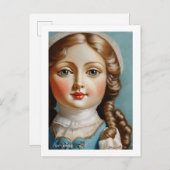 ヴィンテージスタイルアートドール ポストカード (正面/裏面)