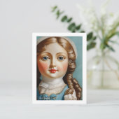 ヴィンテージスタイルアートドール ポストカード (スタンド正面)