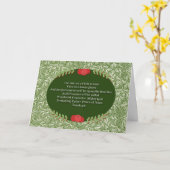 ヴィンテージスタイルアートバイブル聖句クリスマスホリデー カード (黄色い花)