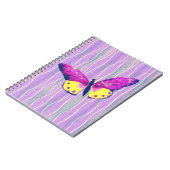 ヴィンテージスタイルアートバタフライピンクスパイラルノート ノートブック (左側)