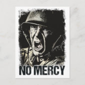 ヴィンテージスタイルアートワーク戦士モットー ポストカード (正面)