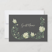 ヴィンテージスタイルアールヌーボーゲストネーム座席表 招待状 (正面)