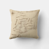 ヴィンテージスタイルイギリス諸島の出荷予測 クッション (裏面)