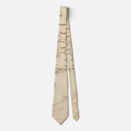 ヴィンテージスタイルイギリス諸島の出荷予測 ネクタイ (正面)