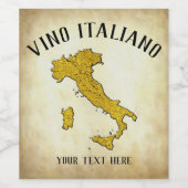 ヴィンテージスタイルイタリアンワインラベルのテキスト ワインラベル (シングルラベル)