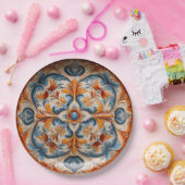 ヴィンテージスタイルイタリアン焼インスパイア物 ペーパープレート (パーティー)