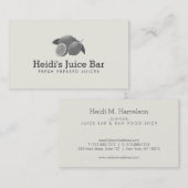 ヴィンテージスタイルイラストレーションオブレモンズオンアイボリー 名刺 (正面/裏面)