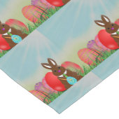 ヴィンテージスタイルイースターバニーとエッグズテーブルランナー ショートテーブルランナー (コーナー)