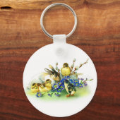 ヴィンテージスタイルイースターバニーキーチェーン キーホルダー (正面)
