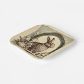 ヴィンテージスタイルイースター春バニーナプキンス ペーパープレート (傾斜あり)