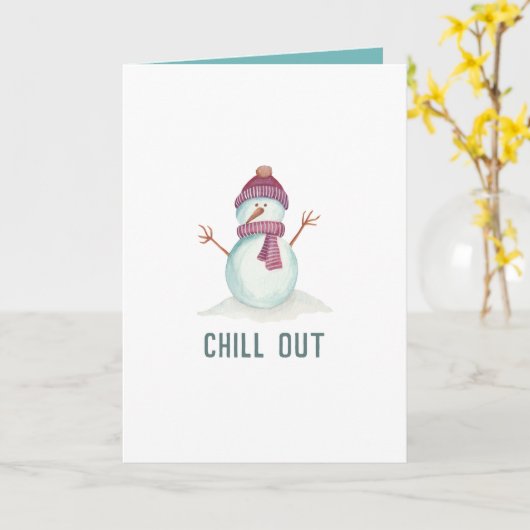 ヴィンテージスタイルウィンタークリスマス カード (黄色い花)