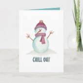 ヴィンテージスタイルウィンタークリスマス カード (正面)