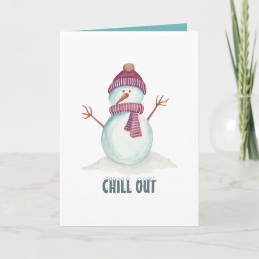 ヴィンテージスタイルウィンタークリスマス カード (正面)