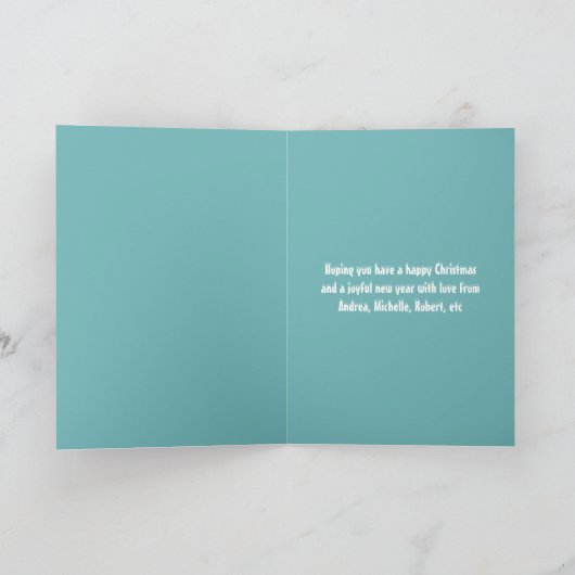 ヴィンテージスタイルウィンタークリスマス カード (内部)