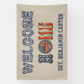 ヴィンテージスタイルウェルカムホーム軍隊アーミーマリン 横断幕 (縦)