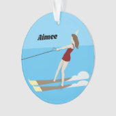 ヴィンテージスタイルウォータースキー オーナメント (正面)