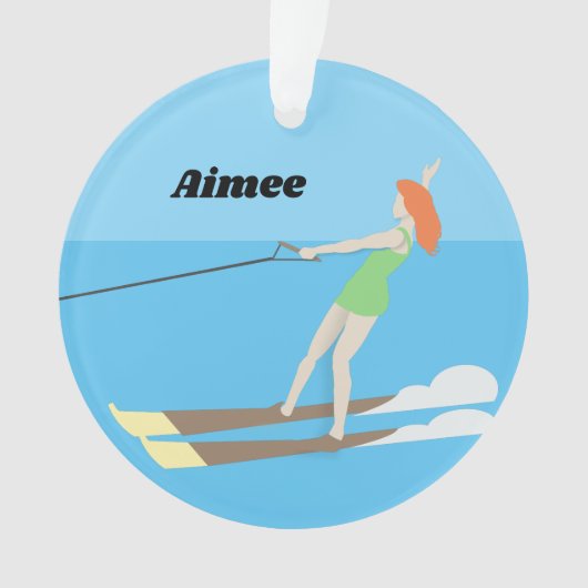 ヴィンテージスタイルウォータースキー オーナメント (正面)