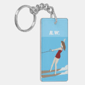 ヴィンテージスタイルウォータースキー キーホルダー (正面左)