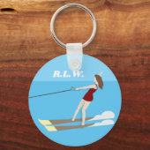 ヴィンテージスタイルウォータースキー キーホルダー (正面)