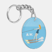 ヴィンテージスタイルウォータースキー キーホルダー (正面左)