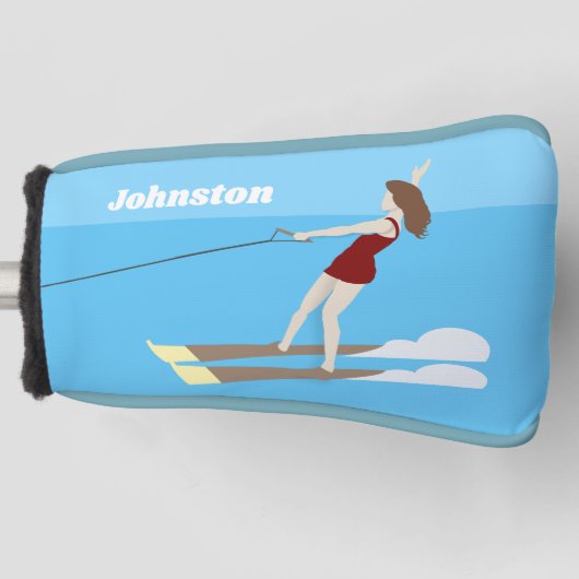 ヴィンテージスタイルウォータースキー ゴルフヘッドカバー (正面)