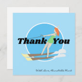 ヴィンテージスタイルウォータースキー ノートカード (正面/裏面)