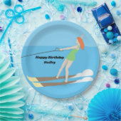 ヴィンテージスタイルウォータースキー ペーパープレート (パーティー)