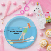 ヴィンテージスタイルウォータースキー ペーパープレート (パーティー)