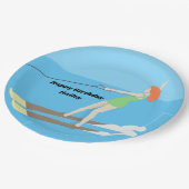 ヴィンテージスタイルウォータースキー ペーパープレート (アングル)
