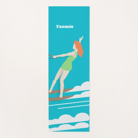 ヴィンテージスタイルウォータースキー ヨガマット (正面)