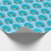 ヴィンテージスタイルウォータースキー ラッピングペーパー (角)