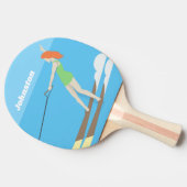 ヴィンテージスタイルウォータースキー 卓球ラケット (横)
