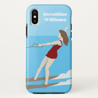 ヴィンテージスタイルウォータースキー iPhone X ケース