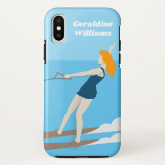 ヴィンテージスタイルウォータースキー iPhone X ケース
