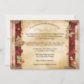 ヴィンテージスタイルエレガントクリスマスパーティー 招待状 (正面)