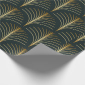 ヴィンテージスタイルエレガントシームレスアートデコリピートファン ラッピングペーパー (角)