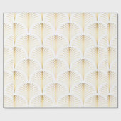 ヴィンテージスタイルエレガントフローラアートデコリピートファンp ラッピングペーパー (フラット)