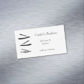 ヴィンテージスタイルエレガント理容師ショップ名刺 マグネット名刺 (インサイチュ)