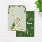 ヴィンテージスタイルエンジェルクリスマスギフトラベル (デスク)